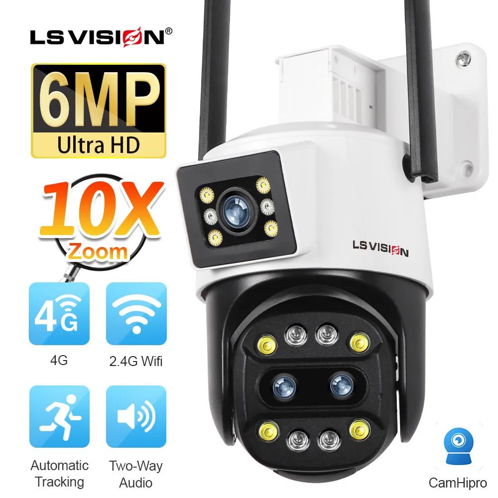 LS VISION ߿  IP ī޶, 6MP, 10X , 4G , 3   ũ, P2P ڵ , IP66   ī޶
